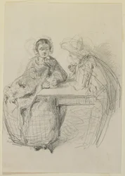 Couple Seated at a Table, 1858